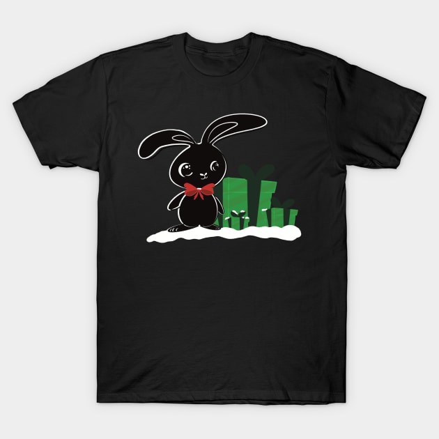 Black rabbit T-Shirt by Xatutik-Art